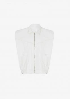 Another.J CLOTHING Ossa Padded Denim Vest - White