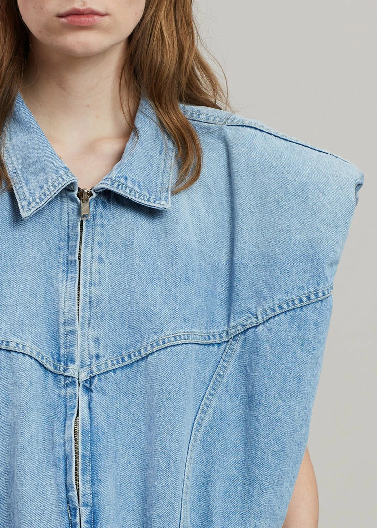 Buy π Another.J CLOTHING Ossa Padded Denim Vest - Worn Wash βοΈ 4 Another.J CLOTHING Ossa Padded Denim Vest - Worn Wash