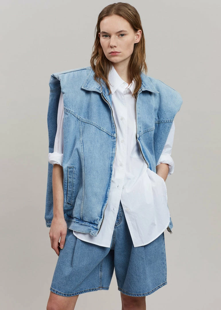 Buy π Another.J CLOTHING Ossa Padded Denim Vest - Worn Wash βοΈ 2 Another.J CLOTHING Ossa Padded Denim Vest - Worn Wash