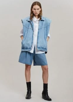 Buy π Another.J CLOTHING Ossa Padded Denim Vest - Worn Wash βοΈ 14 Another.J CLOTHING Ossa Padded Denim Vest - Worn Wash