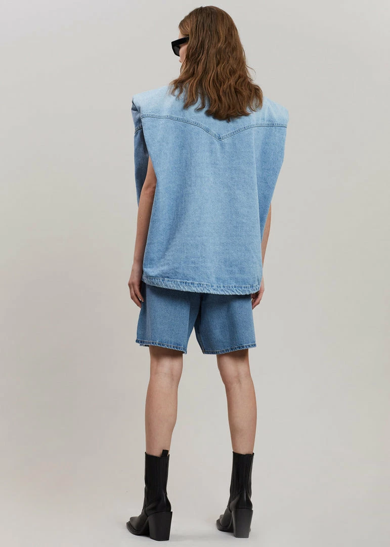 Buy π Another.J CLOTHING Ossa Padded Denim Vest - Worn Wash βοΈ 9 Another.J CLOTHING Ossa Padded Denim Vest - Worn Wash