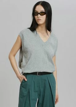 Masof CLOTHING Otis Knit Vest - Grey