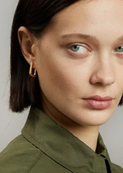 ACCESSORIES Otiumberg Chunky Square Hoops - Gold