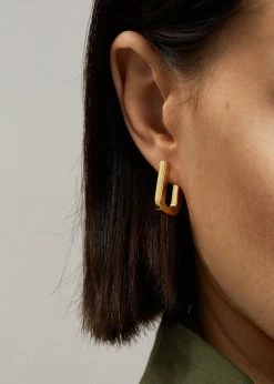 ACCESSORIES Otiumberg Chunky Square Hoops - Gold