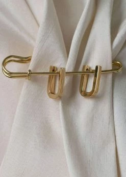 ACCESSORIES Otiumberg Chunky Square Hoops - Gold