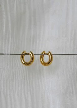 ACCESSORIES Otiumberg Small Chunky Hoops - Gold