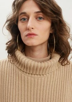 ACCESSORIES Fay Andrada Ovaali Hoops - Brass