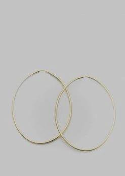 ACCESSORIES Fay Andrada Ovaali Hoops - Brass