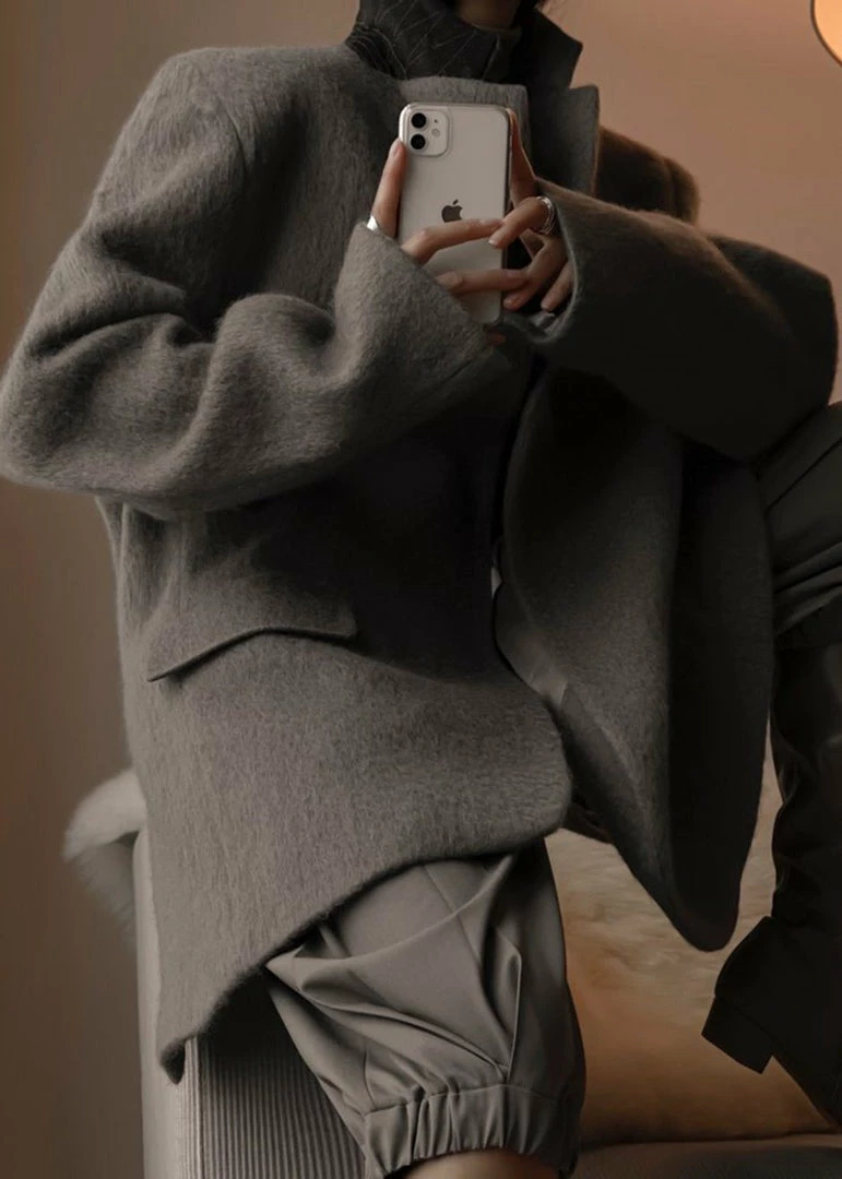 Best Sale π₯° The Frankie Shop CLOTHING Mabel Fuzzy Oversized Blazer - Mink π 1 The Frankie Shop CLOTHING Mabel Fuzzy Oversized Blazer - Mink