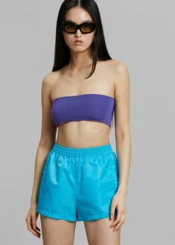 The Frankie Shop CLOTHING Perla Gym Shorts - Turquoise
