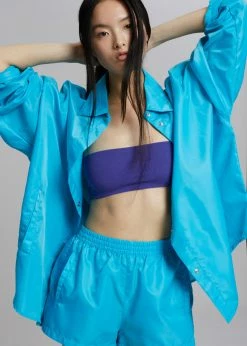 The Frankie Shop CLOTHING Perla Gym Shorts - Turquoise