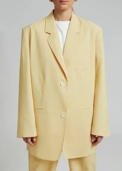 The Frankie Shop Pernille Boy Blazer - Banana CLOTHING