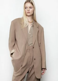 The Frankie Shop CLOTHING Pernille Boy Blazer - Brown