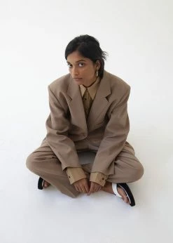 The Frankie Shop CLOTHING Pernille Boy Blazer - Brown