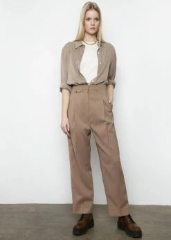 The Frankie Shop CLOTHING Pernille Boy Pants - Brown