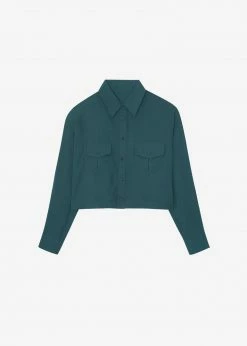 The Frankie Shop CLOTHING Pilar Pocket Shirt - Pine