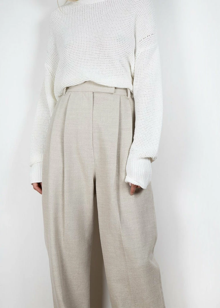 Outlet π The Frankie Shop Pace Pleated Linen Blend Pants - Sand β¨ 2 The Frankie Shop Pace Pleated Linen Blend Pants - Sand
