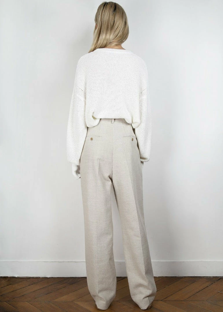 Outlet π The Frankie Shop Pace Pleated Linen Blend Pants - Sand β¨ 7 The Frankie Shop Pace Pleated Linen Blend Pants - Sand