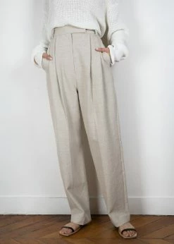 Outlet π The Frankie Shop Pace Pleated Linen Blend Pants - Sand β¨ 11 The Frankie Shop Pace Pleated Linen Blend Pants - Sand