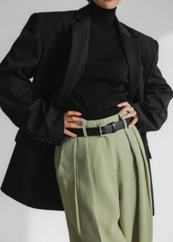 The Frankie Shop CLOTHING Port Pleated Pants - Sage