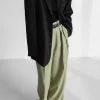 The Frankie Shop CLOTHING Port Pleated Pants - Sage