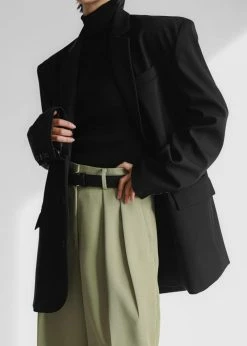 The Frankie Shop CLOTHING Port Pleated Pants - Sage