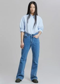 The Frankie Shop Prima Shirt - Blue Stripe CLOTHING