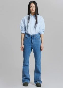 The Frankie Shop Prima Shirt - Blue Stripe CLOTHING