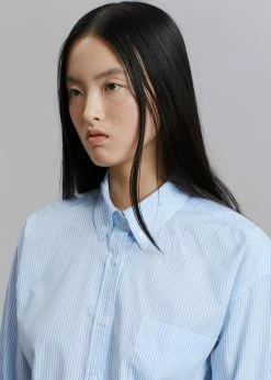 The Frankie Shop Prima Shirt - Blue Stripe CLOTHING
