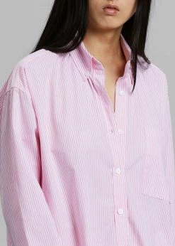 The Frankie Shop Prima Shirt - Pink Stripe CLOTHING