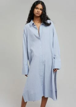 Agit Rama Shirt Dress - Blue Stripe