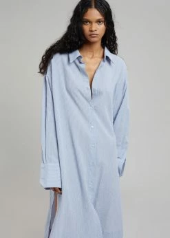 Agit Rama Shirt Dress - Blue Stripe