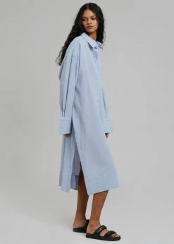Agit Rama Shirt Dress - Blue Stripe