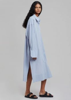 Agit Rama Shirt Dress - Blue Stripe