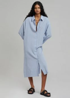 Agit Rama Shirt Dress - Blue Stripe