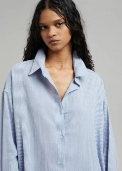 Agit Rama Shirt Dress - Blue Stripe