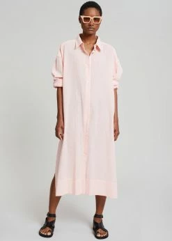 Agit Rama Shirt Dress - Pink Stripe CLOTHING
