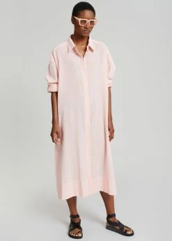 Agit Rama Shirt Dress - Pink Stripe CLOTHING