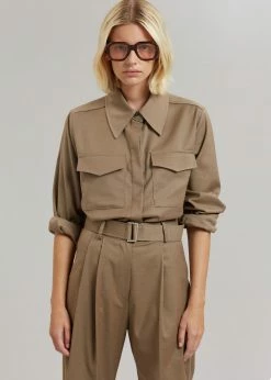 The Frankie Shop Ramson Shirt - Taupe