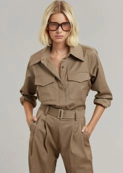 The Frankie Shop Ramson Shirt - Taupe