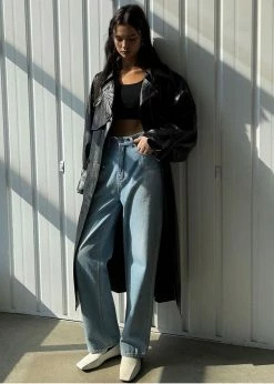 New π Maimia Reed Faux Leather Trench π§₯ Coat - Black β 16 Maimia Reed Faux Leather Trench Coat - Black