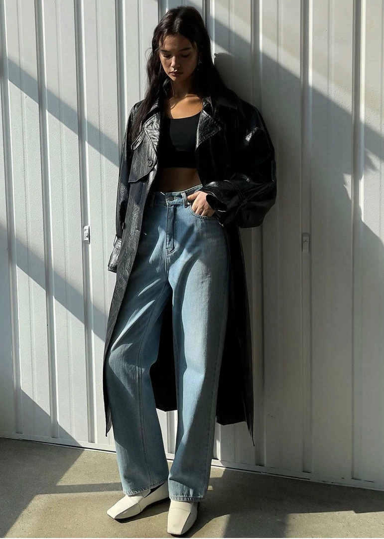 New π Maimia Reed Faux Leather Trench π§₯ Coat - Black β 8 Maimia Reed Faux Leather Trench Coat - Black