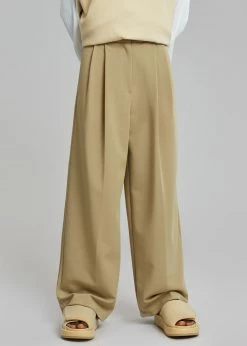 The Frankie Shop Ren Pleated Pants - Sand