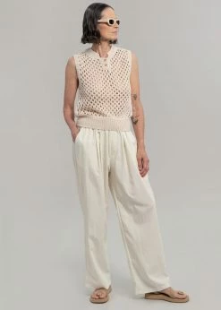 Eter Renata Crochet Vest - Cream