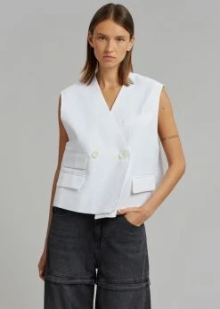 Le PPL CLOTHING Riah Vest - White