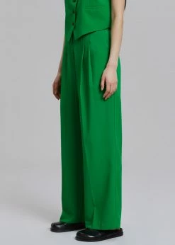 The Frankie Shop CLOTHING Rina Trousers - Kelly Green