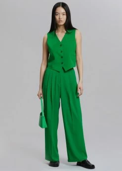 The Frankie Shop CLOTHING Rina Trousers - Kelly Green