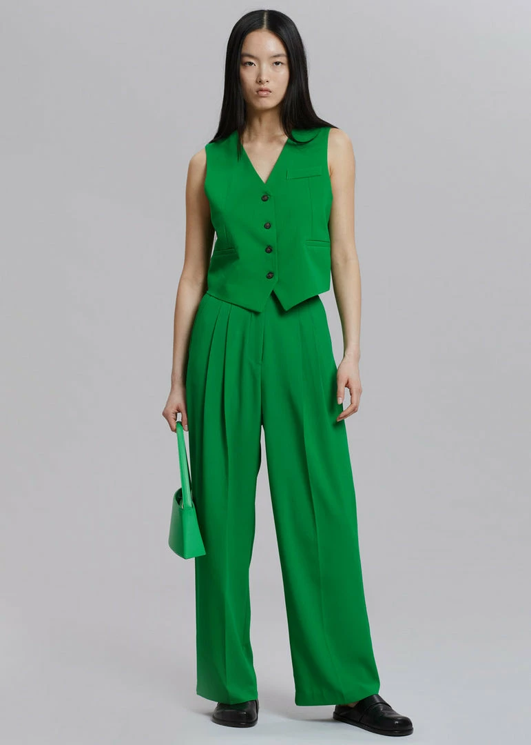 Cheap π The Frankie Shop CLOTHING Rina Trousers - Kelly Green βοΈ 1 The Frankie Shop CLOTHING Rina Trousers - Kelly Green
