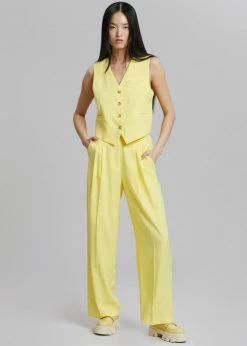 The Frankie Shop Rina Trousers - Blazing Yellow CLOTHING