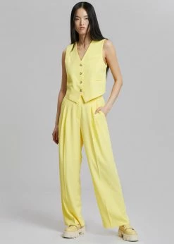 The Frankie Shop Rina Trousers - Blazing Yellow CLOTHING